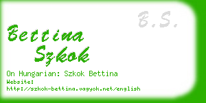 bettina szkok business card